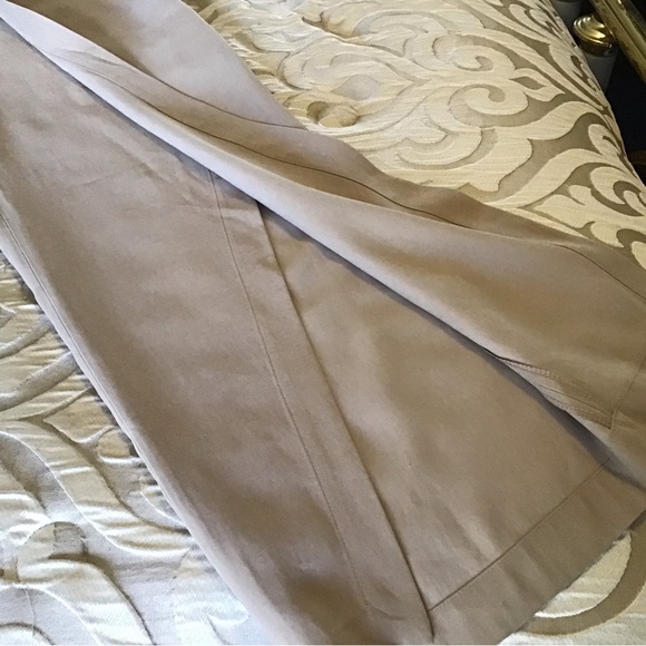 ANTONIO MELANI Tan Wide Leg Pants with Tie Belt - Picture 12 of 14